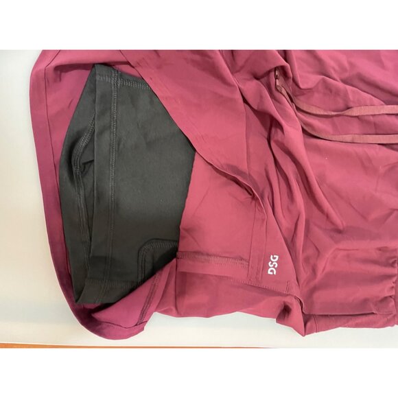 DSG Mens Burgundy Athletic Shorts With Drawstring Elastic Waistband & Side Pocke - Picture 7 of 12